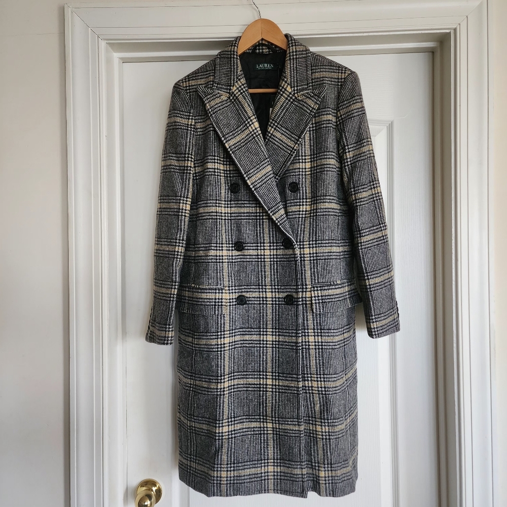 🔥Ralph Lauren | Wool-Blend Plaid Coat - Picture 4 of 15